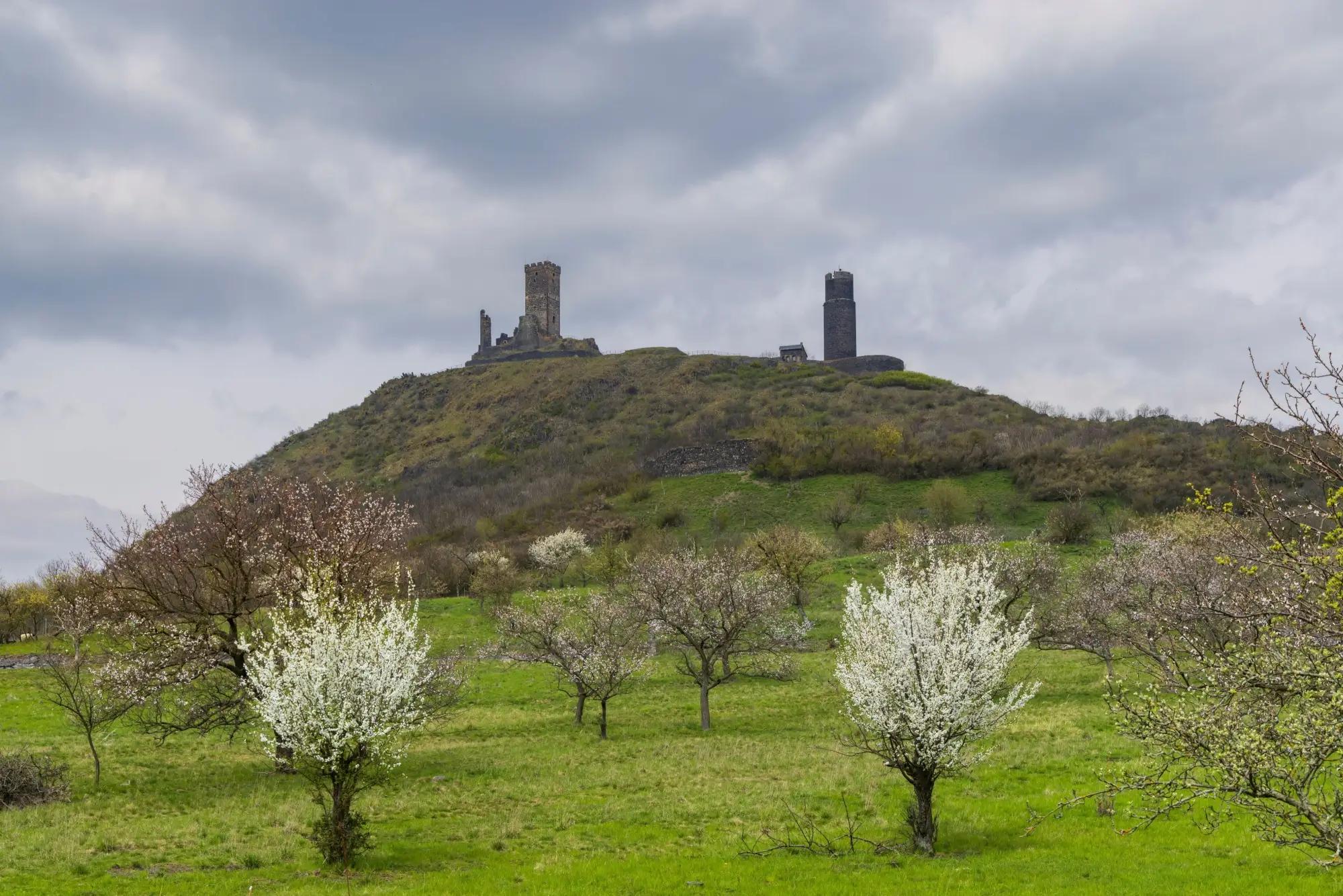 Pohled na zříceninu hradu Házmburk