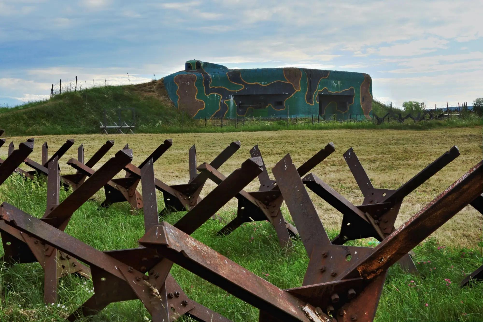 pohled na jeden z bunkrů československého opevnění 