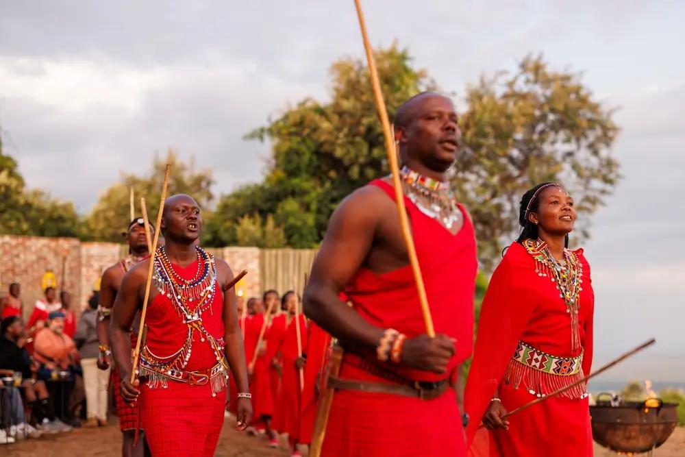 Masajské tradiční úbory