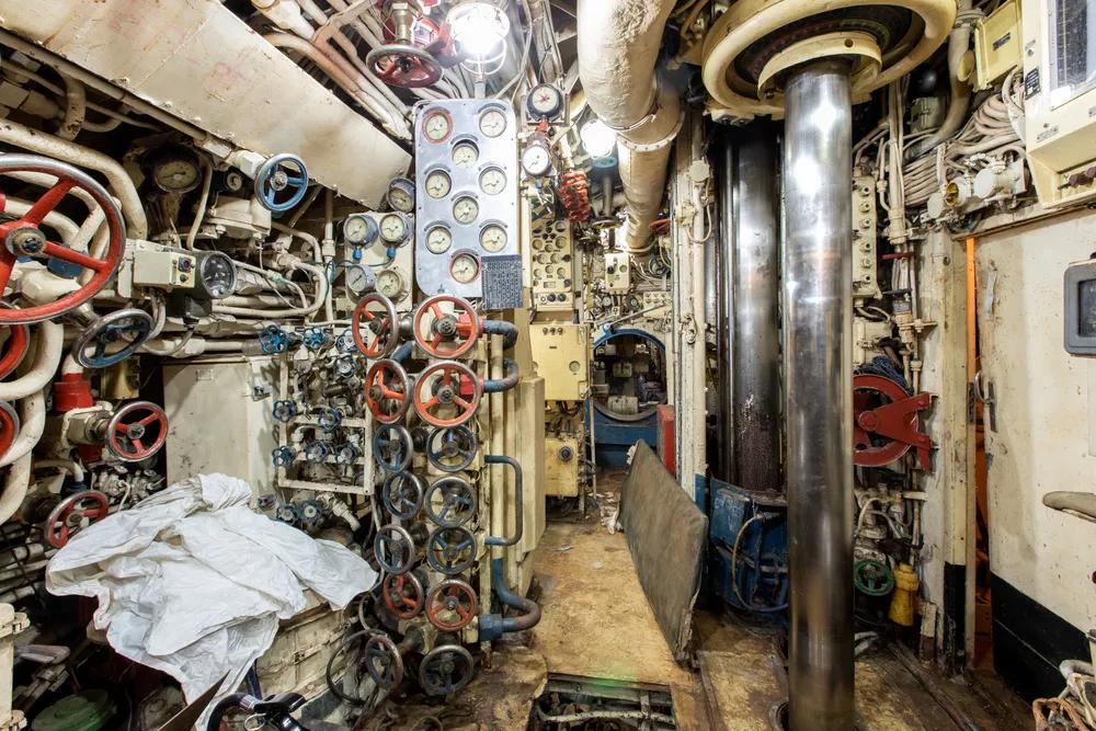 interiér historické ponorky
