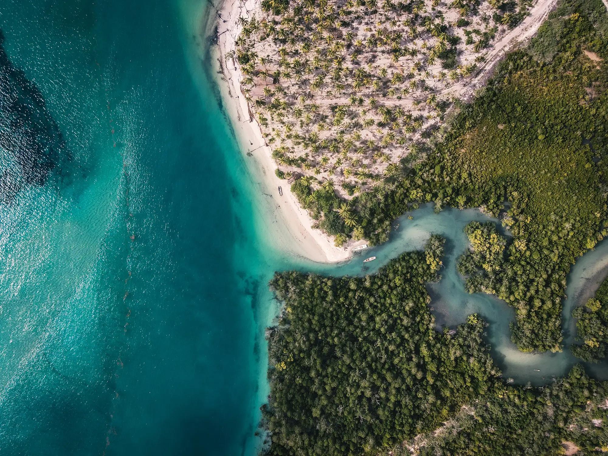 řeka se vlévá do moře