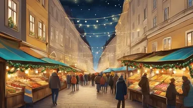 Adventní trhy ve Vídni.