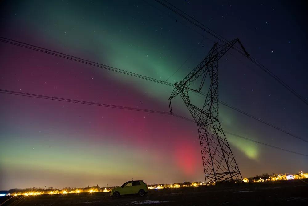 polární záře v Čechách