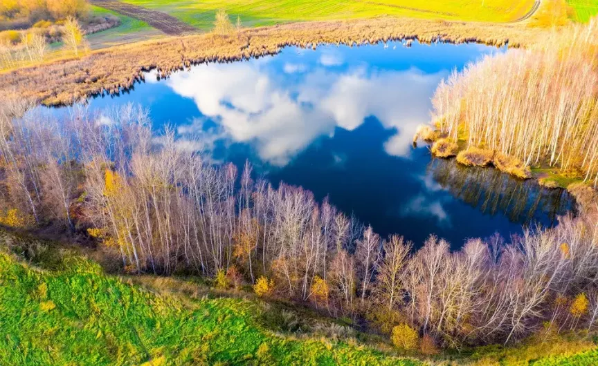 pohled na jezero Zlatá Ktiš. 