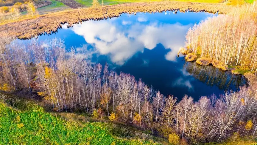 pohled na jezero Zlatá Ktiš.