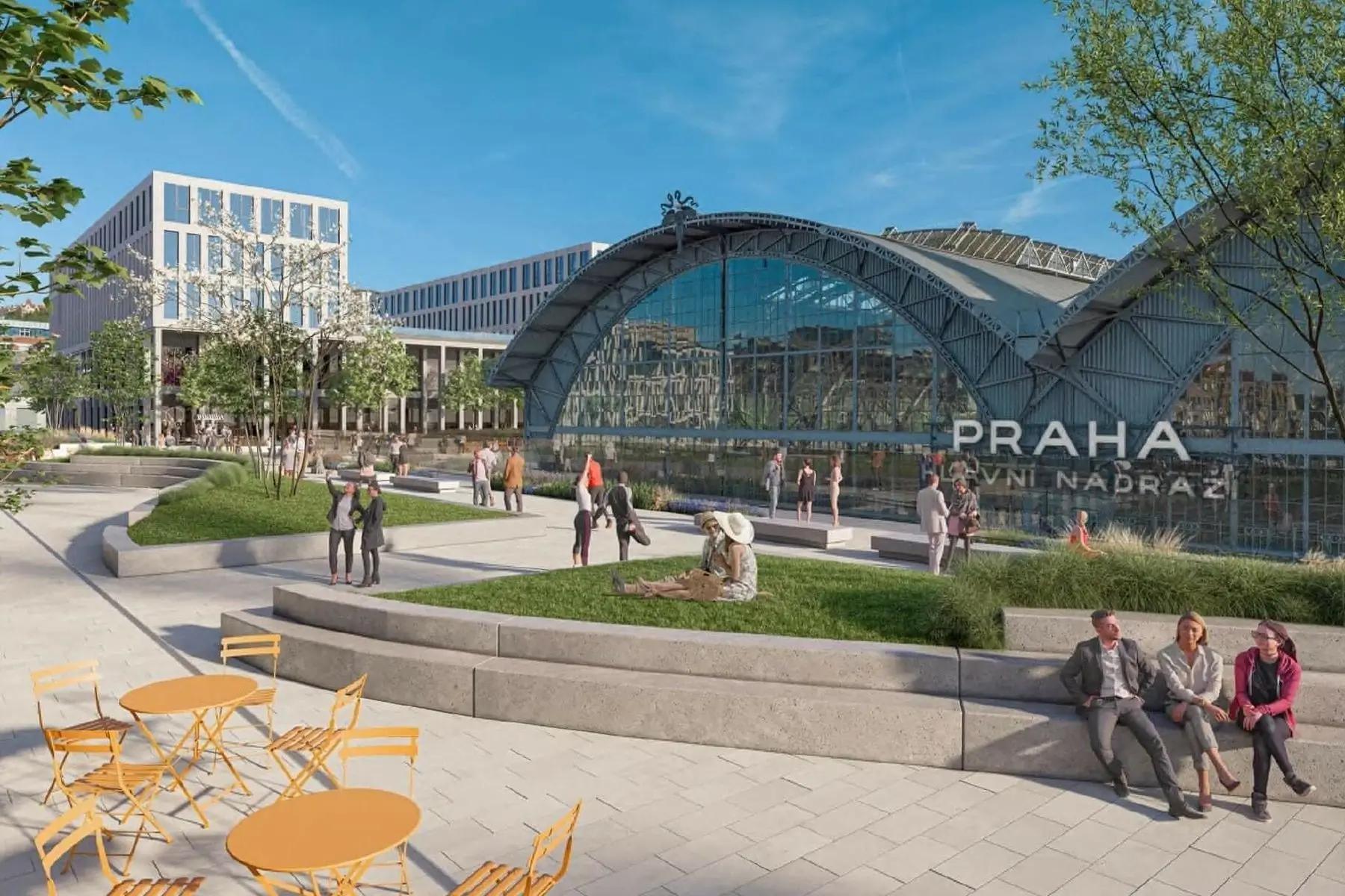 Vizualizace nového návrhu na obnovu Hlavního nádraží v Praze