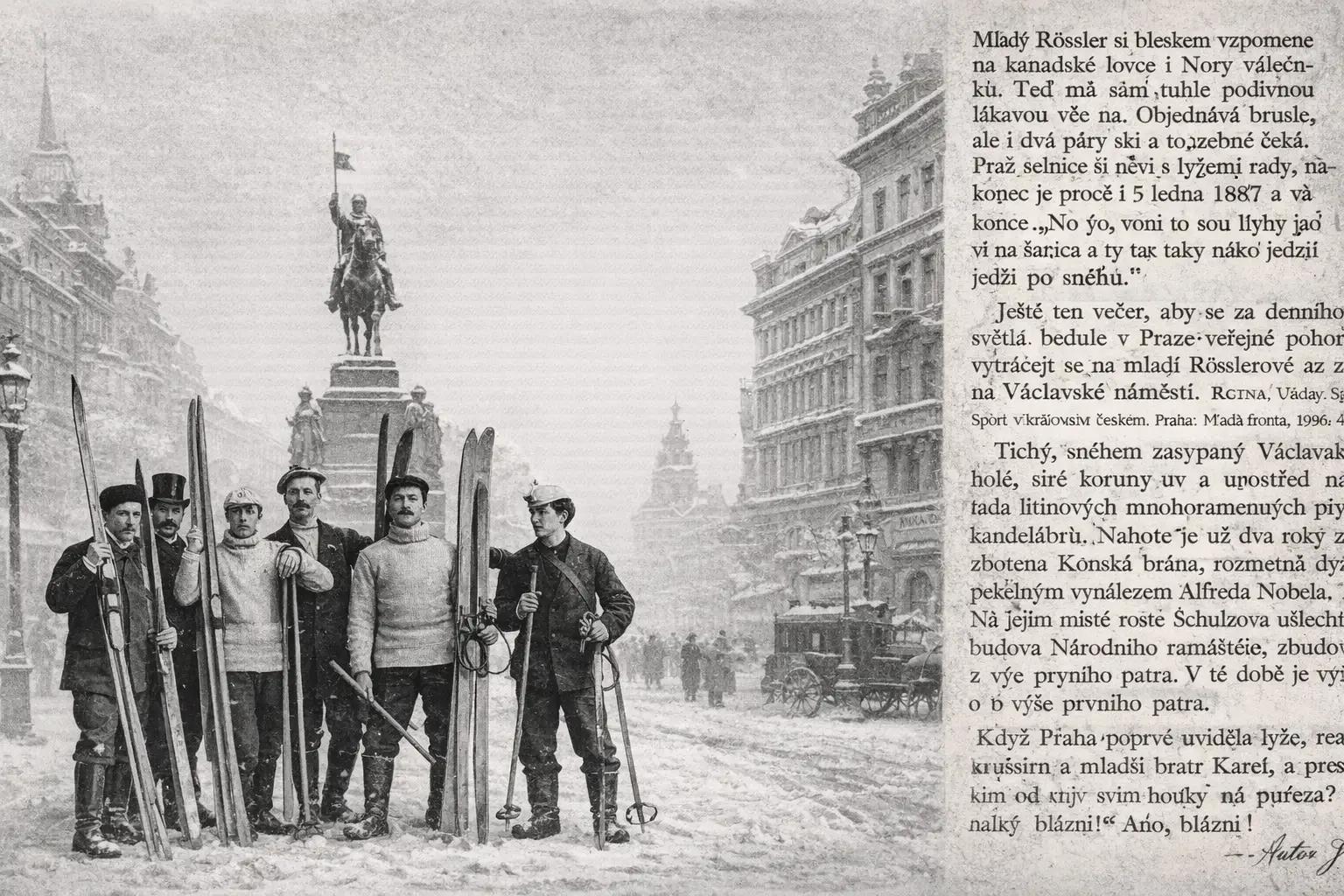 Josef Rössler Ořovský (uprostřed) s bratrem Karlem (druhý zleva) 