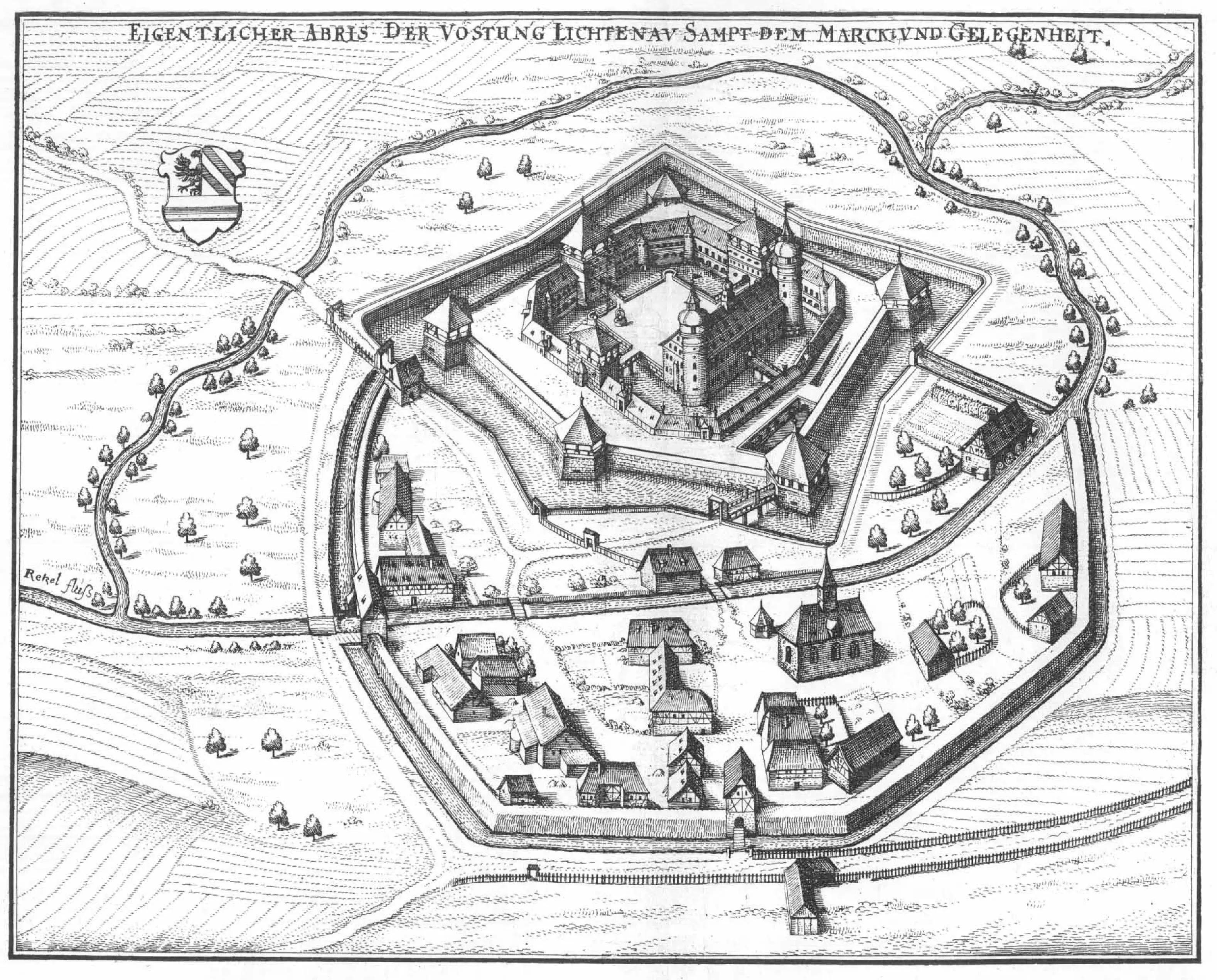 Takto mělo Lichtenau vypdat v první polovině 14. století.