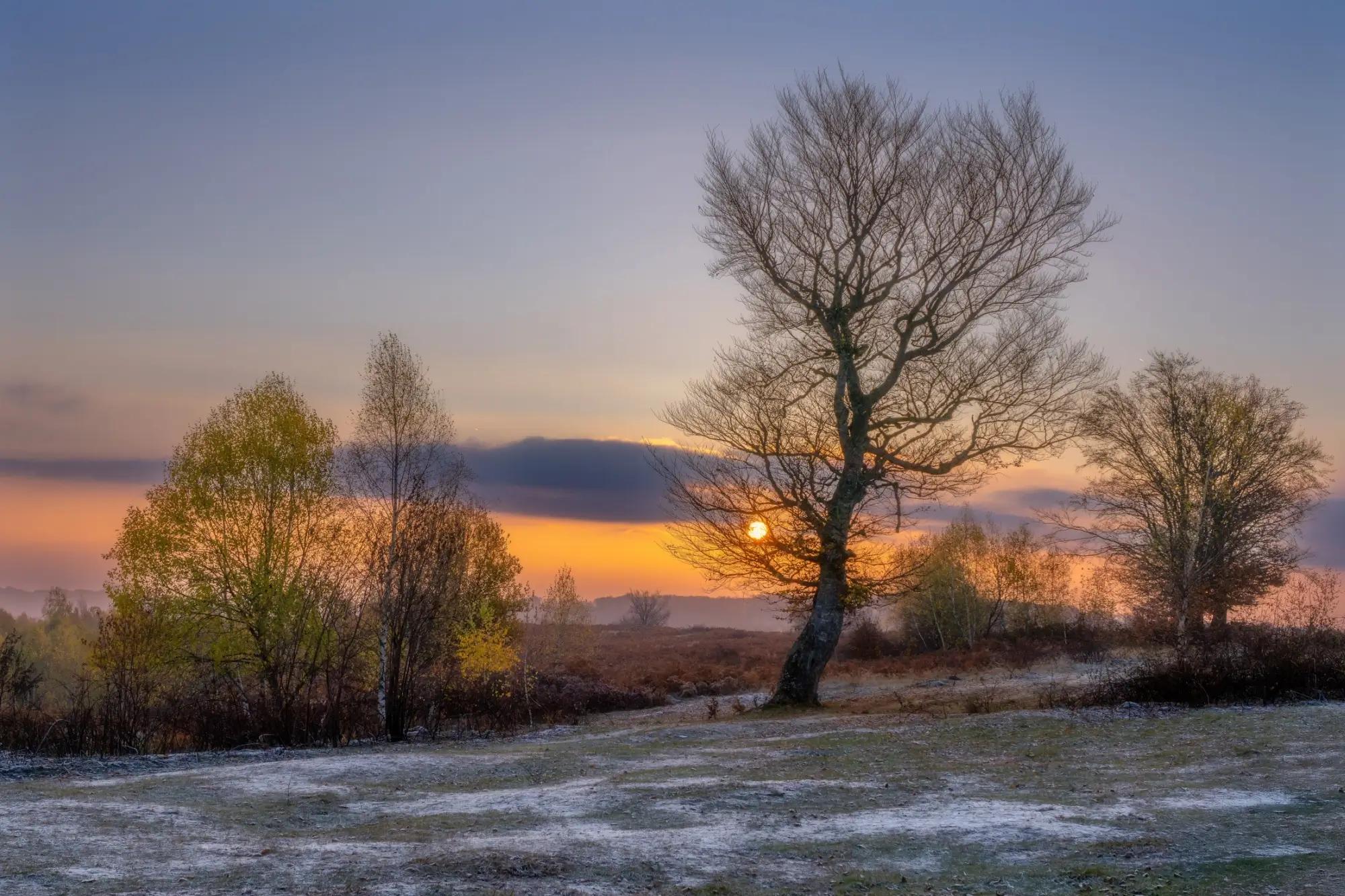 Krajina podzim jinovatka