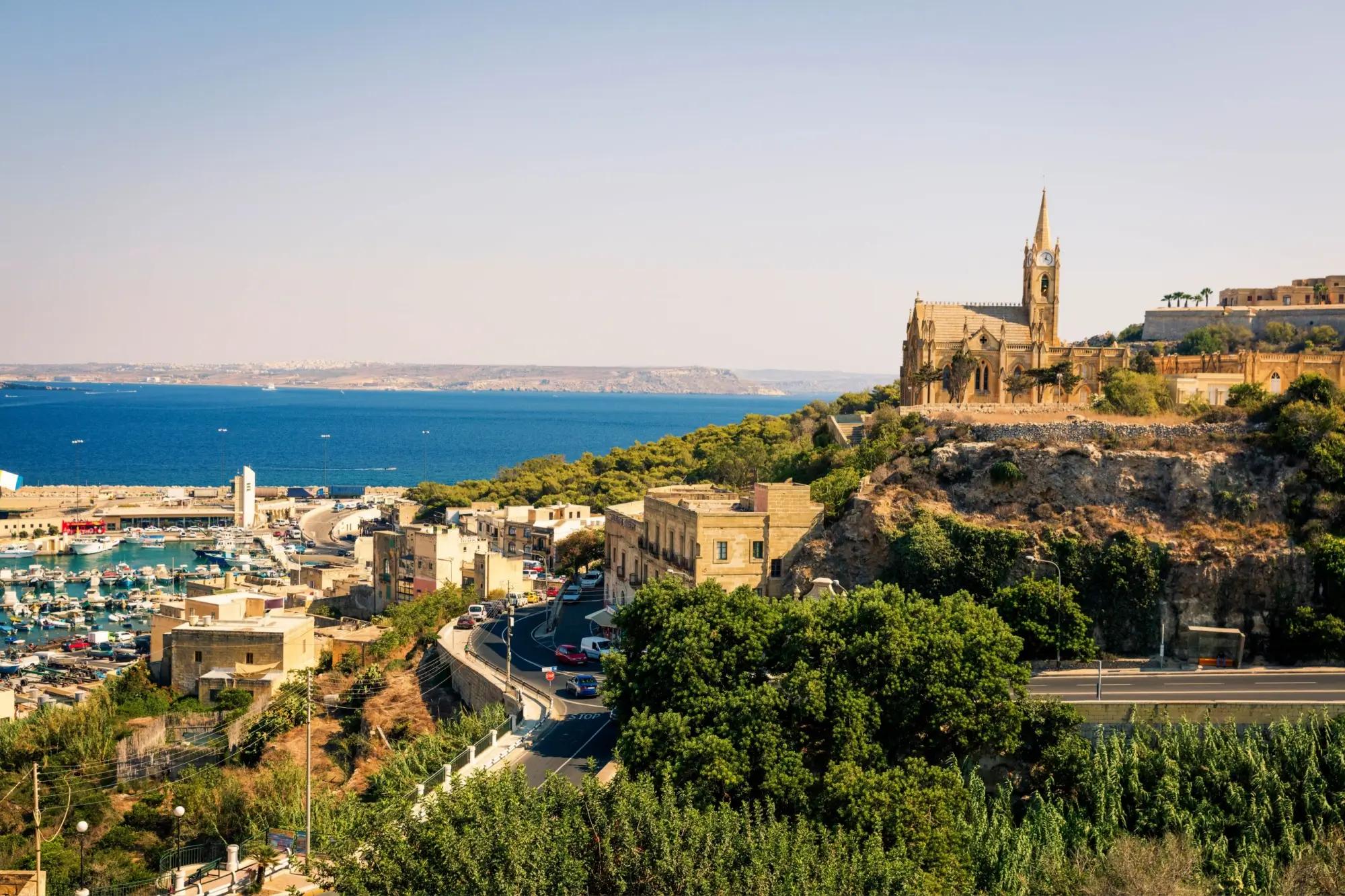 Gozo, pohled na přístav