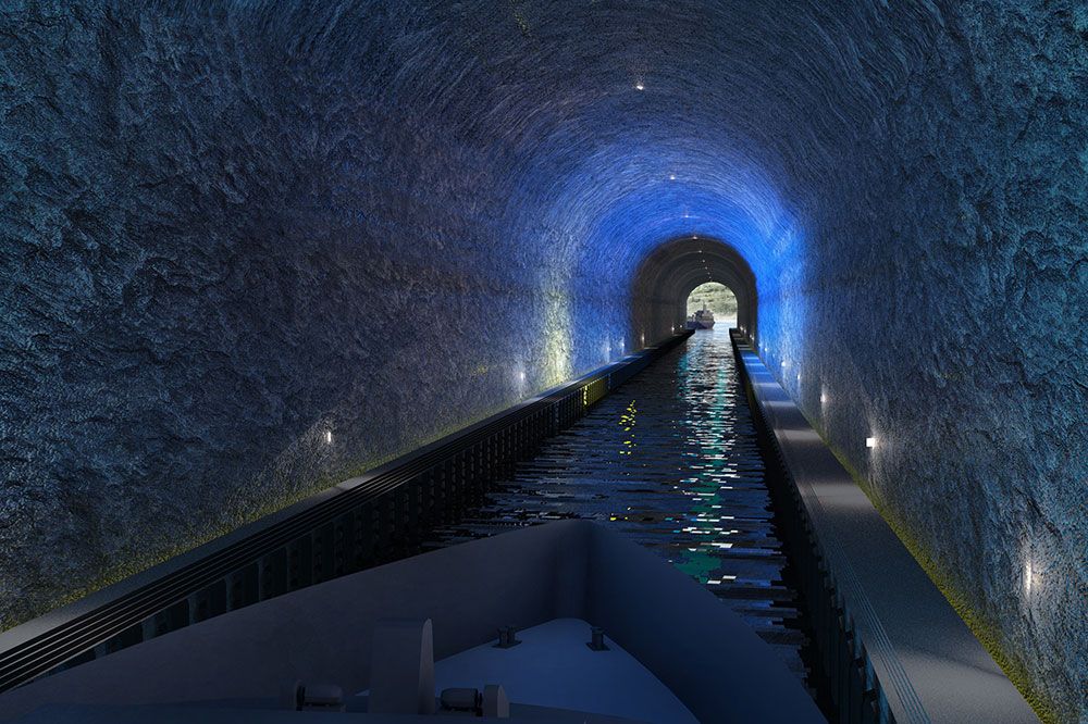 Vizualizace interiéru Stad Ship tunelu