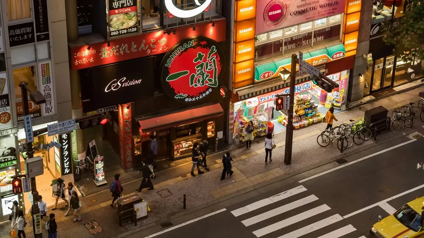 pohled na ulici v Japonsku