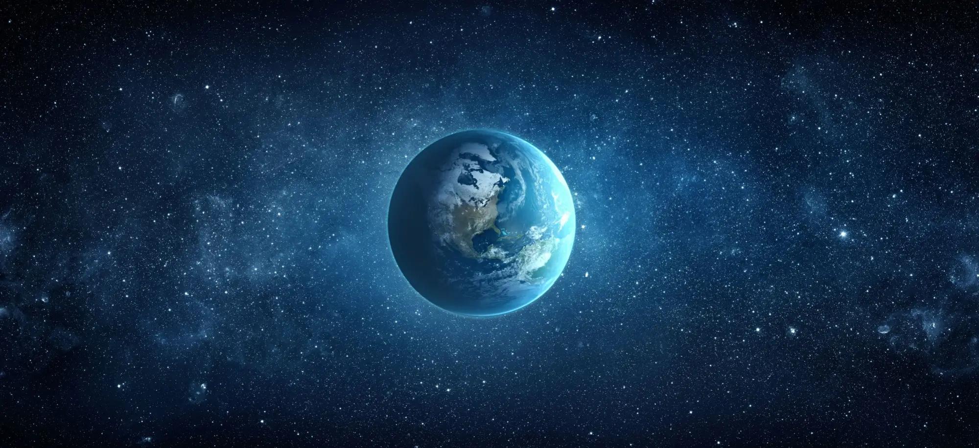 Pohled na planetu Zemi z vesmíru