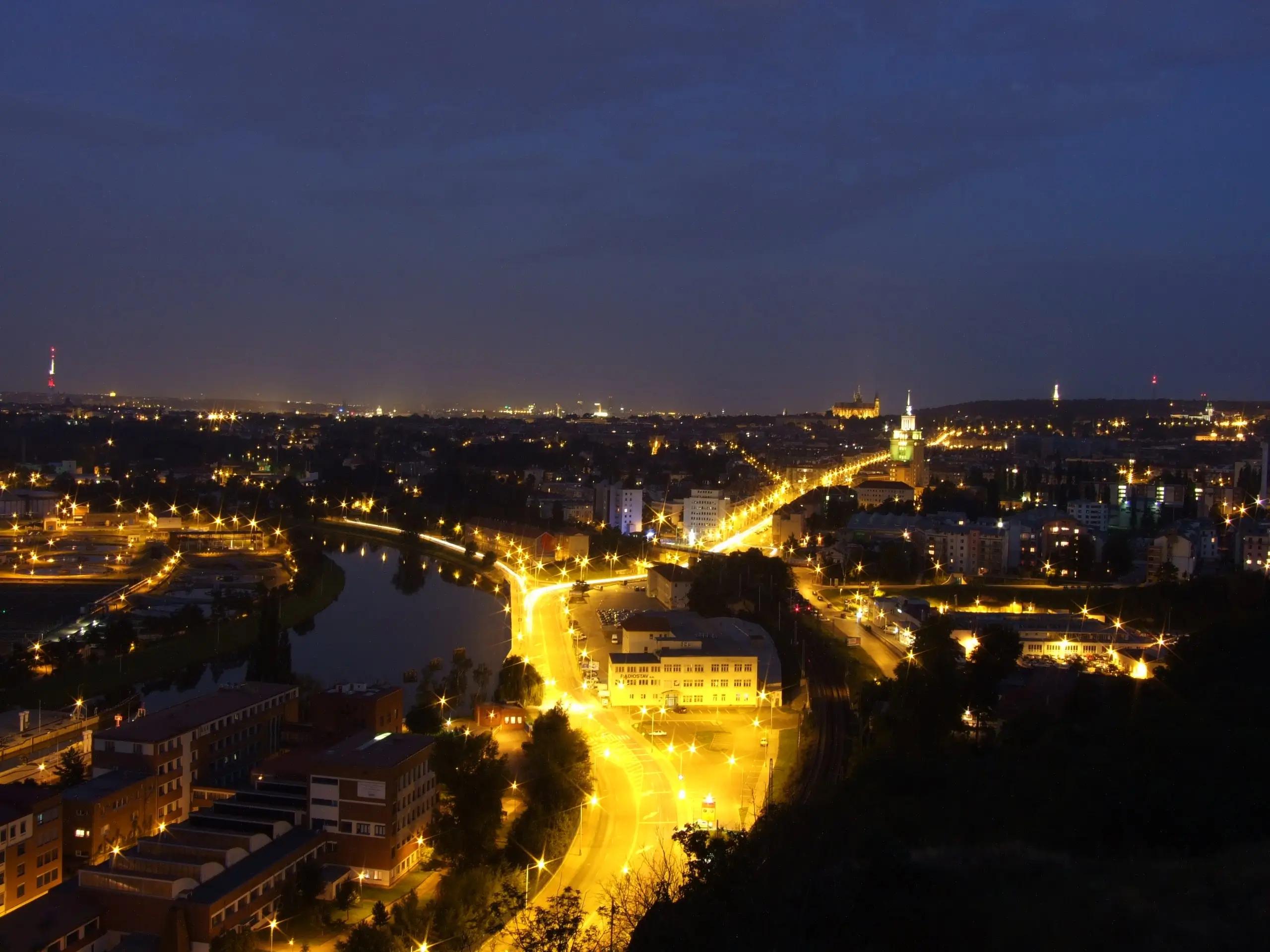 Pohled na centrum Prahy.