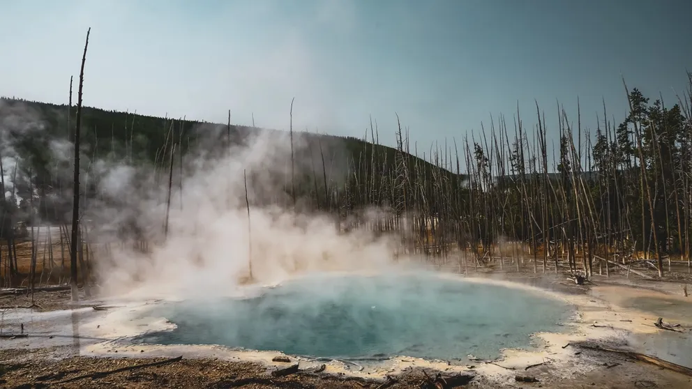 Krásné termální jezírko zdarma.