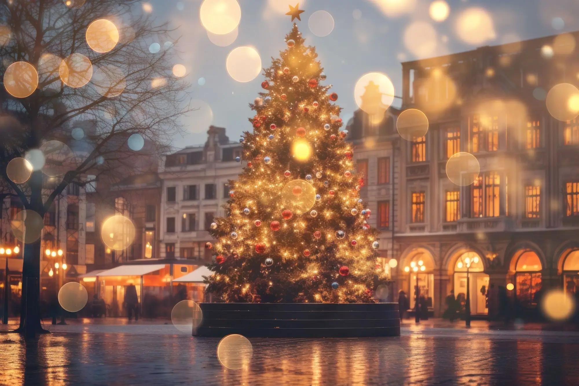 Vánoční stromeček patří k hlavním dominantám většiny náměstí. Zdroj: shutterstock.com