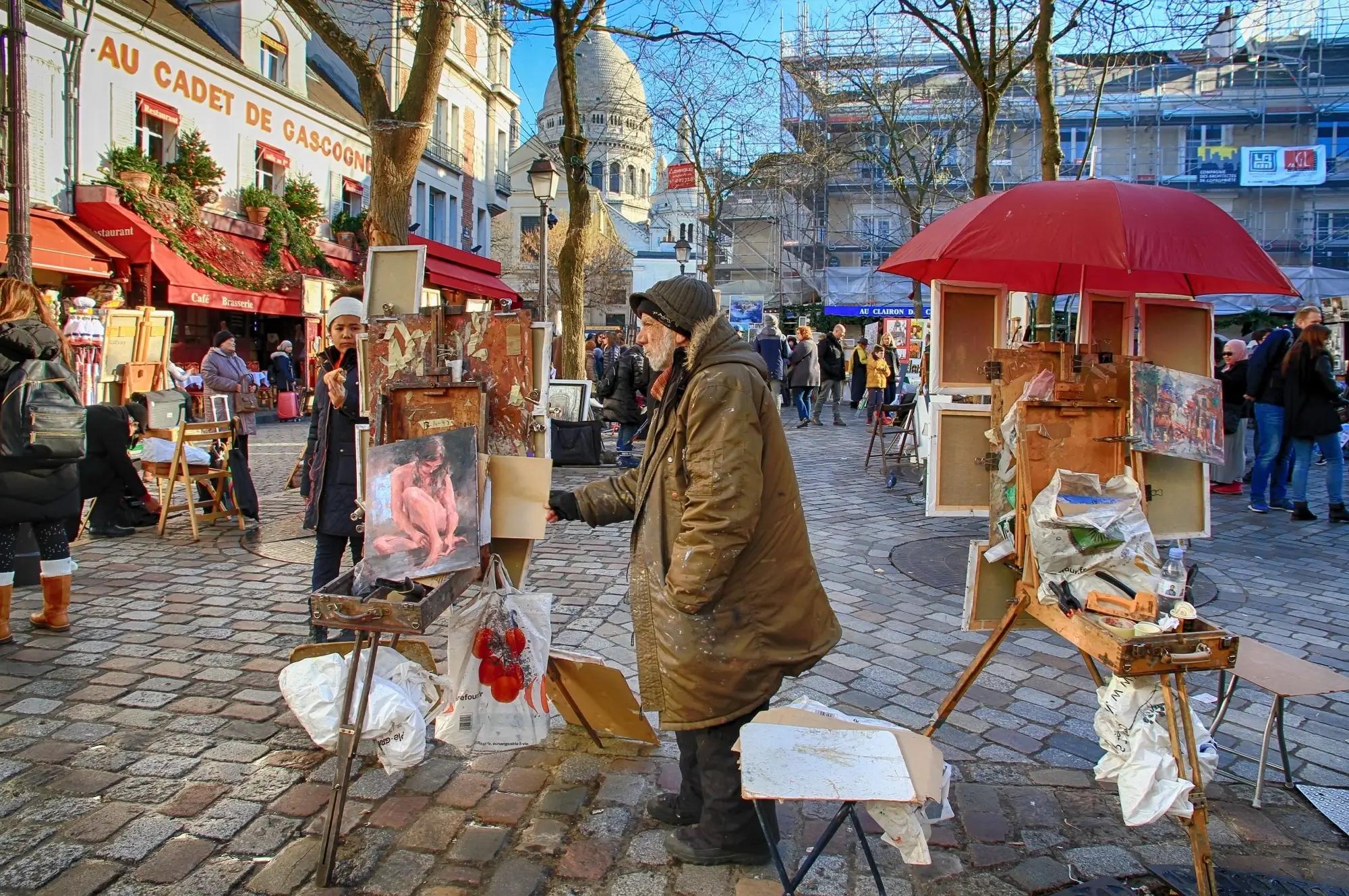 Pouliční malíři v Paříži