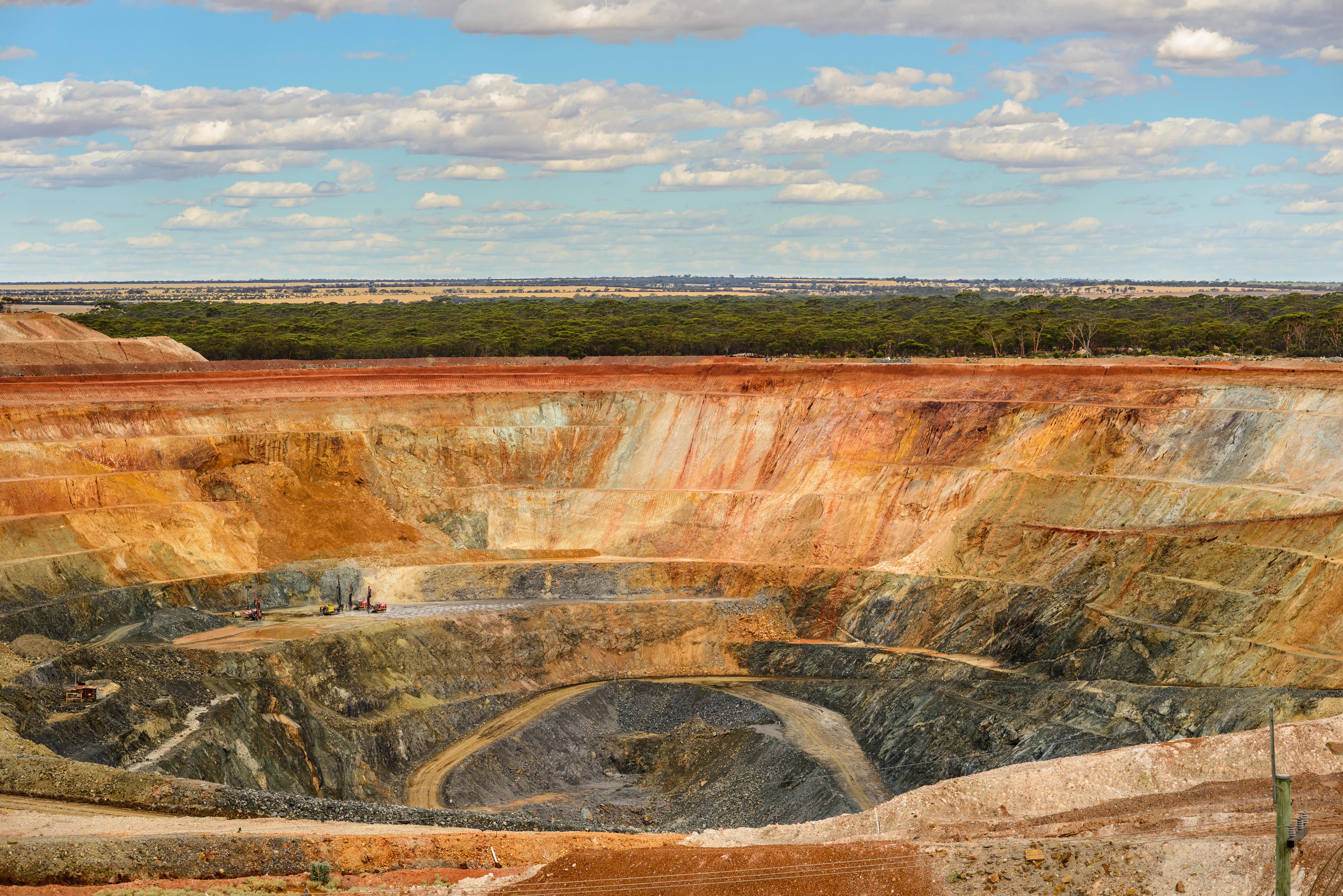 Pohled na velké naleziště zlata.