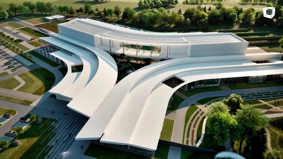 Vizualizace aquaparku v Rzeszówě. 