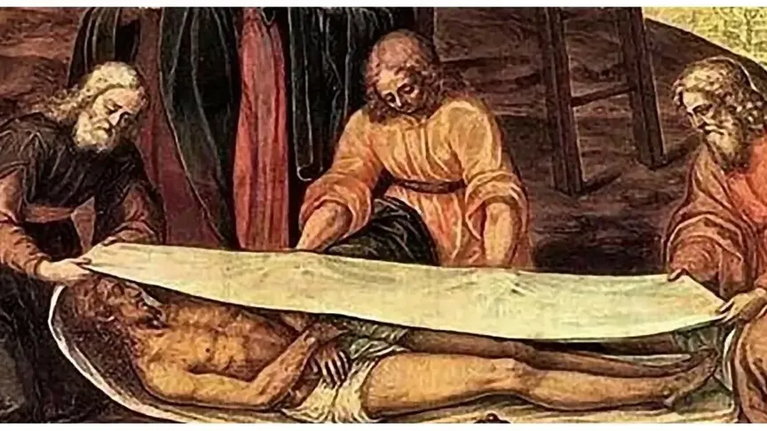 Josef a Nikodým zahalují mrtvého Ježíše