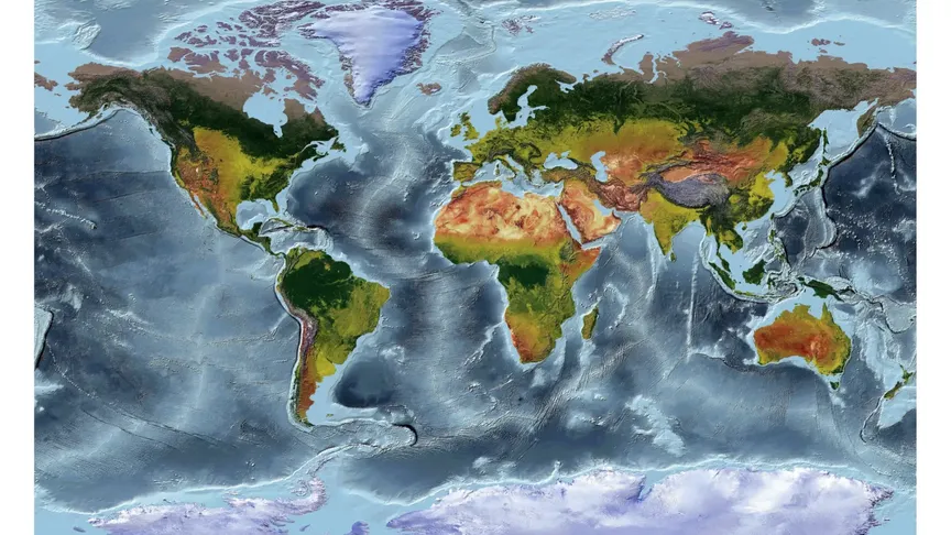 Tradiční mapa světa zobrazuje kontinenty v chybných proporcích. / Zdroj: Shutterstock