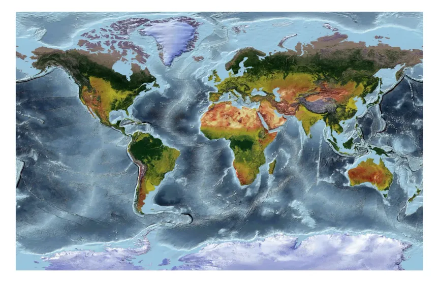 Tradiční mapa světa zobrazuje kontinenty v chybných proporcích. / Zdroj: Shutterstock