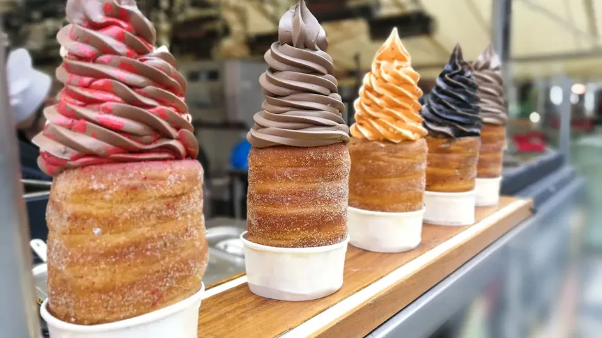 Trdelník se zmrzlinou