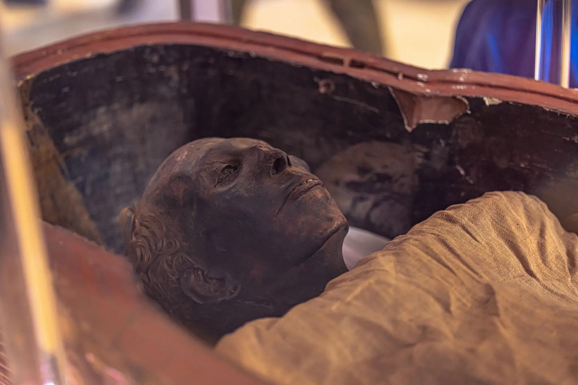 tvář staroegyptské mumie