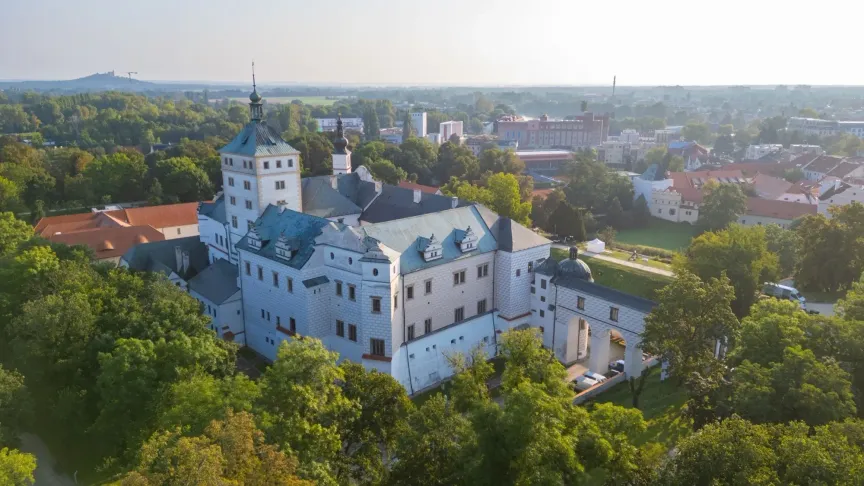 Pohled na pardubický hrad, sídlo Východočeského muzea