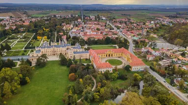Zámek Lednice z výšky